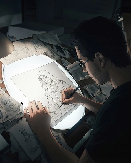 Animation creator at work